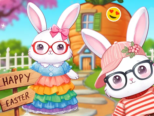 Bunnies Get Ready for Easter