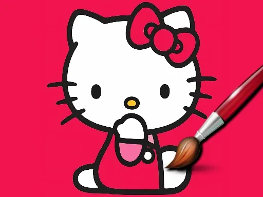 Easy Coloring Kitty